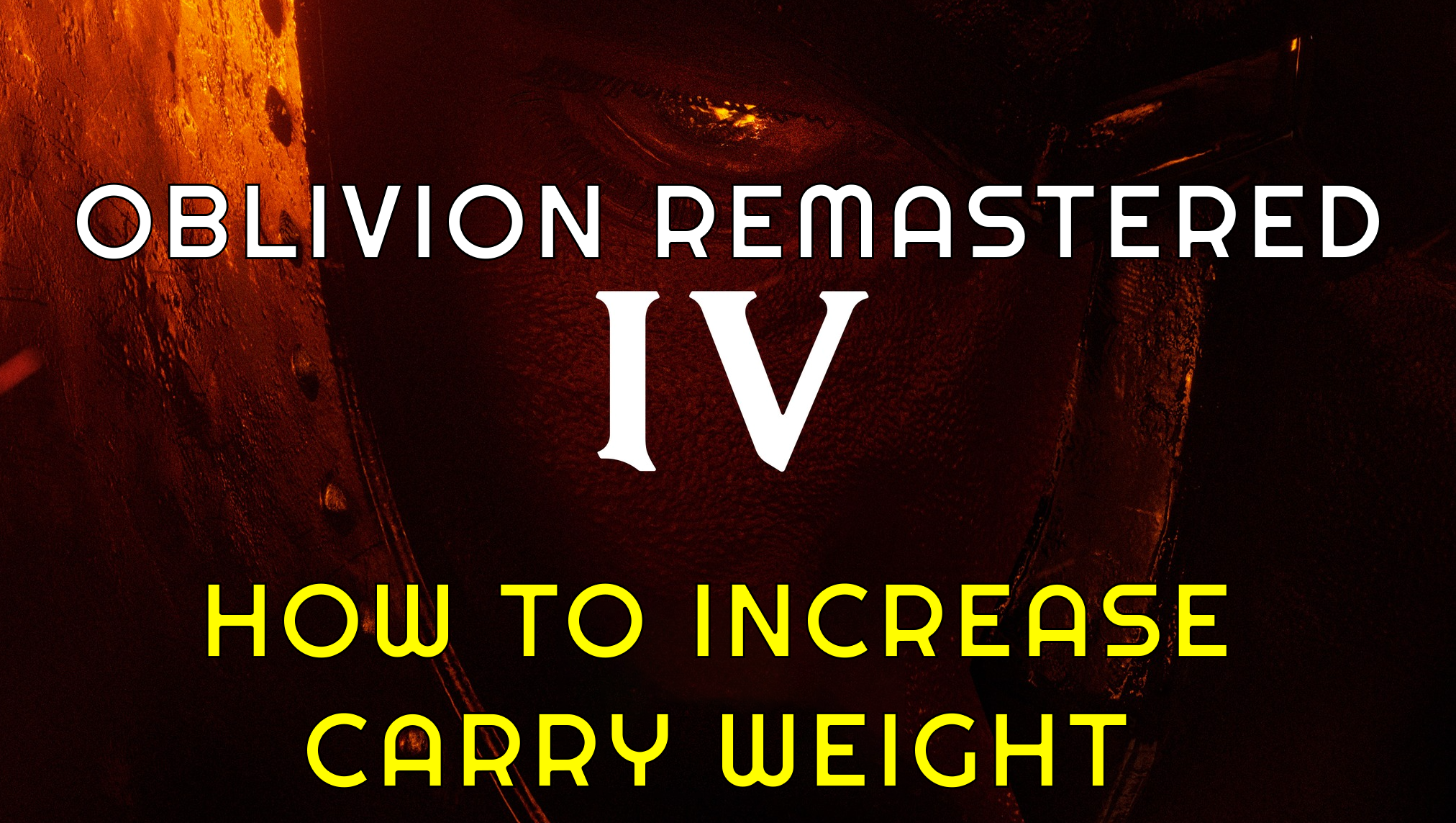 Oblivion Remastered: How to increase carry weight